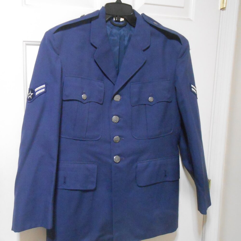 USAF MILITARY ISSUED JACKET COAT Sz 40 XS AIR FORCE JACKET SILVER BUTTONS 👨
